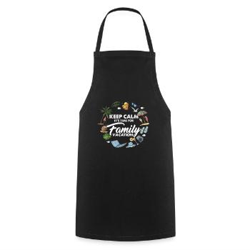 Traveling Beach Lover Summer Vacation Travel - Cooking Apron - black - Front - AI Model Male 185 dark (185cm)