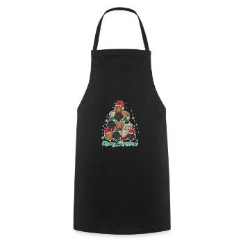 Arbre de Noël Doberman - Tablier de cuisine - noir - Devant - AI Model Male 185 dark (185cm)