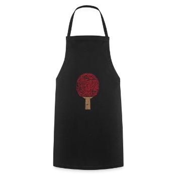 Table tennis racket sports - Cooking Apron - black - Front - AI Model Male 185 dark (185cm)