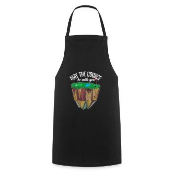 Golf Course Golf Golfball - Cooking Apron - black - Front - AI Model Male 185 dark (185cm)