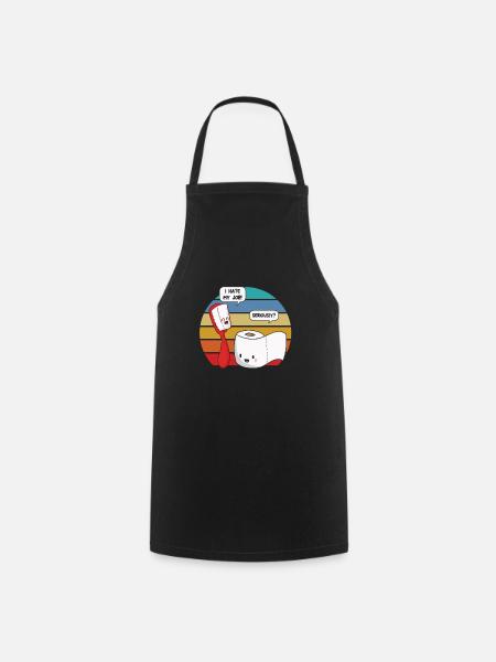 Funny Toiletries Toothbrush And Tissue Puns Gift - Cooking Apron - black