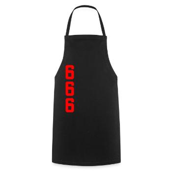 666 Satanic - Cooking Apron - black - Front - AI Model Male 185 dark (185cm)