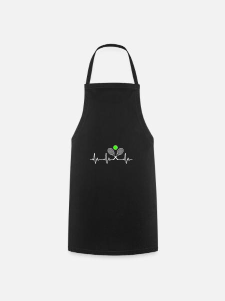 Tennis Shirt - Tennisspieler - Tennis tshirt - Kochschürze - Schwarz