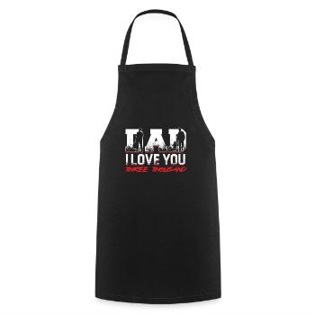 Dad I Love You Father Papa Fathers Day Son - Cooking Apron - black - Front - AI Model Male 185 dark (185cm)