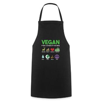 Veganism Vegetarian Foodie Veggies Gifts Vegan - Cooking Apron - black - Front - AI Model Male 185 dark (185cm)