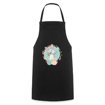 Dab Bunny Easter Funny Egg Hunt Festival Gift - Cooking Apron - black - Front - AI Model Male 185 dark (185cm)