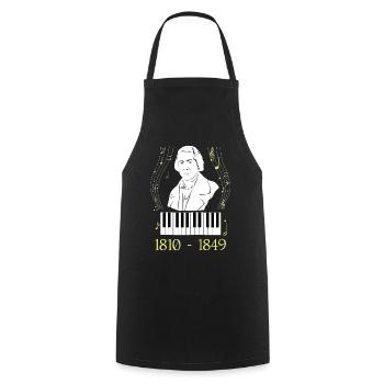 Frederic Chopin - Cooking Apron - black - Front - AI Model Male 185 dark (185cm)