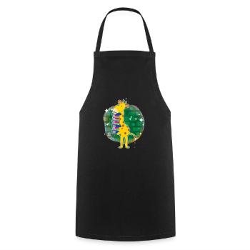 Giraffe Holding Books I Love Books - Cooking Apron - black - Front - AI Model Male 185 dark (185cm)