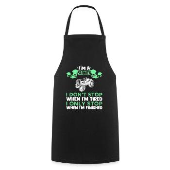 I'm farmer - Cooking Apron - black - Front - AI Model Male 185 dark (185cm)