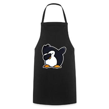 Dab Dabbing Cooler Pinguin - Kochschürze - Schwarz - Vorne - AI Model Male 185 dark (185cm)