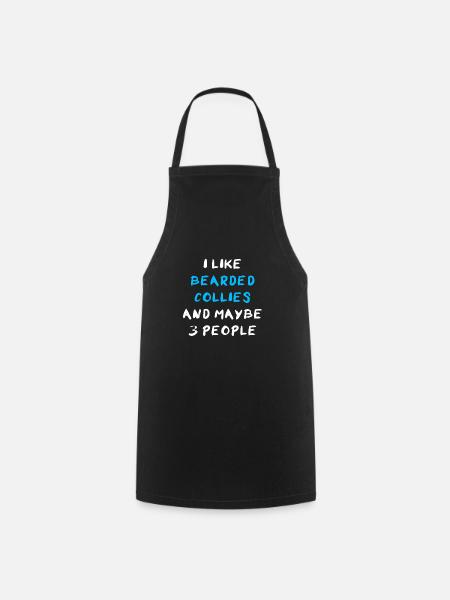 Bearded Collie - Cooking Apron - black