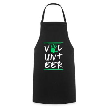 Volunteer Volunteers Volunteering Rescue Charity - Cooking Apron - black - Front - AI Model Male 185 dark (185cm)