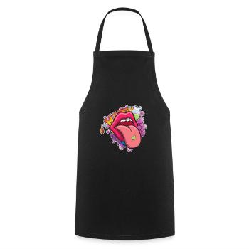 Drogen Ecstasy Happy Pill Party Adrenalinrausch - Kochschürze - Schwarz - Vorne - AI Model Male 185 dark (185cm)