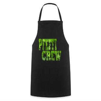 Pfeffi Crew hier ist euer Lustiges Party Outfit - Kochschürze - Schwarz - Vorne - AI Model Male 185 dark (185cm)
