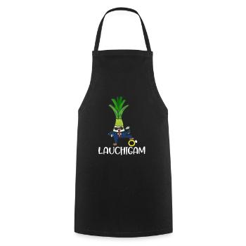 Lauch Junggesellenabschied JGA Trauung Hochzeit - Kochschürze - Schwarz - Vorne - AI Model Male 185 dark (185cm)