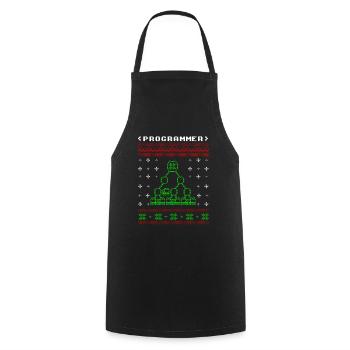 Programmierer Computer hässliche Weihnachtspullover Geschenk - Kochschürze - Schwarz - Vorne - AI Model Male 185 dark (185cm)