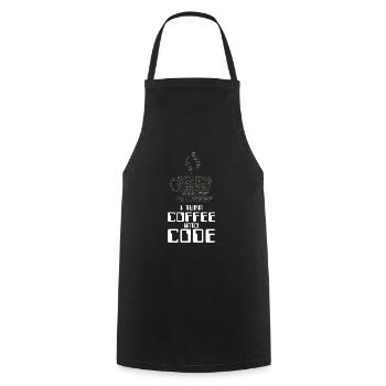 Je transforme le café en cadeau HTML de codage de codeur de code - Tablier de cuisine - noir - Devant - AI Model Male 185 dark (185cm)