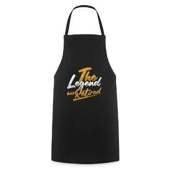 La légende a un cadeau de grand-père à la retraite - Tablier de cuisine - noir - Devant - AI Model Male 185 dark (185cm)