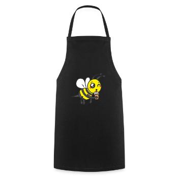 Bumblebee for fat Funny gift bee love for animals - Cooking Apron - black - Front - AI Model Male 185 dark (185cm)
