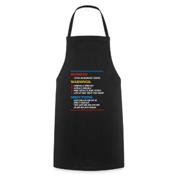 Redhead Red Hair Ginger Freckles Redheads Gift - Cooking Apron - black - Front - AI Model Male 185 dark (185cm)