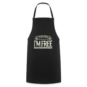 Cadeau de grand-père de retraite gratuit pour époux à la retraite - Tablier de cuisine - noir - Devant - AI Model Male 185 dark (185cm)