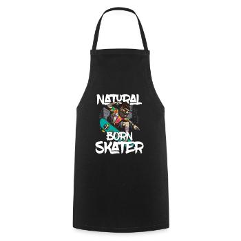 Cadeau de skateboard Skateboard Skater Natural Born - Tablier de cuisine - noir - Devant - AI Model Male 185 dark (185cm)