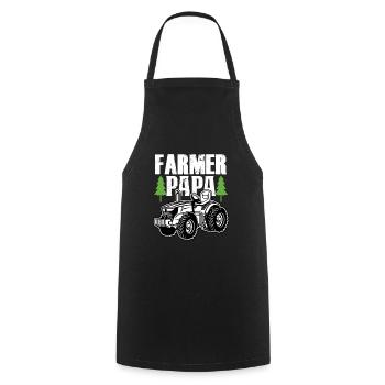Bauer Papa Papa Vater Papa Traktor Farm Geschenk - Kochschürze - Schwarz - Vorne - AI Model Male 185 dark (185cm)