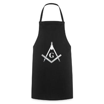 Illuminati Symbol Freimaurer Verschwörung Pyramide Geschenk - Kochschürze - Schwarz - Vorne - AI Model Male 185 dark (185cm)