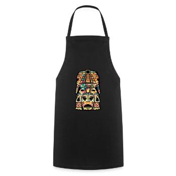 Maya Mask Inca Civilization Aztec Culture Gift - Cooking Apron - black - Front - AI Model Male 185 dark (185cm)
