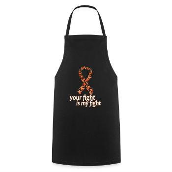 Leukemia blood cancer support gift - Cooking Apron - black - Front - AI Model Male 185 dark (185cm)