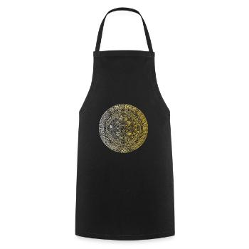 Calendrier Maya Aztec Culture Civilisation Inca - Tablier de cuisine - noir - Devant - AI Model Male 185 dark (185cm)