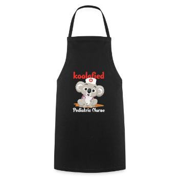 Koalafied Pediatric Nurse Pediatrician Doctor Gift - Cooking Apron - black - Front - AI Model Male 185 dark (185cm)