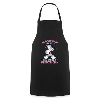 Cadeau de docteur en médecine infirmière pédiatre licorne - Tablier de cuisine - noir - Devant - AI Model Male 185 dark (185cm)