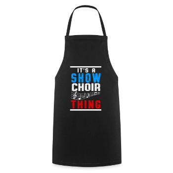 Show Choir Chorus Choral Music Conductor Clef Gift - Cooking Apron - black - Front - AI Model Male 185 dark (185cm)