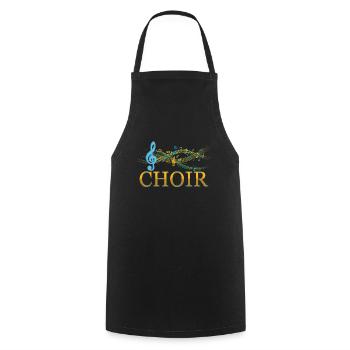 Clef Chor Musik Noten Chor Chor Singen Geschenk - Kochschürze - Schwarz - Vorne - AI Model Male 185 dark (185cm)