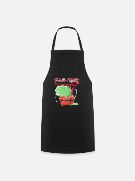 Samurai Dino Ninja Japan Shinobi Katana Kendo Gift - Cooking Apron - black