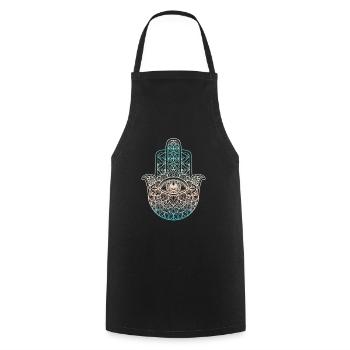 Yoga Chakra Méditer Relax Pilates Cadeau spirituel - Tablier de cuisine - noir - Devant - AI Model Male 185 dark (185cm)
