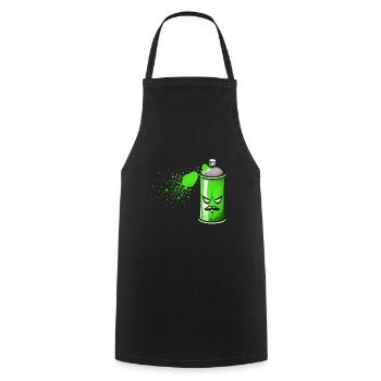 Cool Graf Artist Street Typography Dessin - Tablier de cuisine - noir - Devant - AI Model Male 185 dark (185cm)