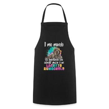 Mondo colorato Lagotto romagnolo canne - Tablier de cuisine - noir - Devant - AI Model Male 185 dark (185cm)