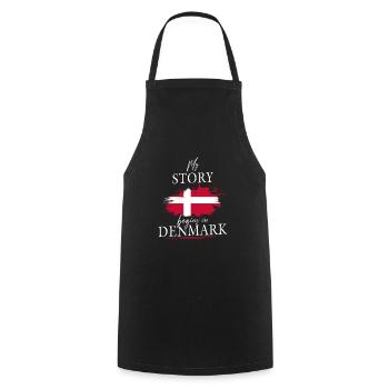 Mon histoire commence au Danemark Dänemark - Tablier de cuisine - noir - Devant - AI Model Male 185 dark (185cm)
