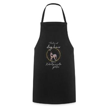 That's not dog hair that's Xoloitzcuintle glitter - Cooking Apron - black - Front - AI Model Male 185 dark (185cm)