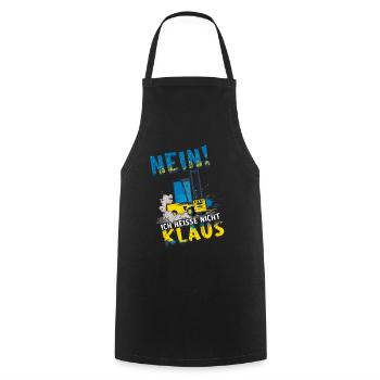Staplerfahrer - Nein Ich Heiße Nicht Klaus - Kochschürze - Schwarz - Vorne - AI Model Male 185 dark (185cm)