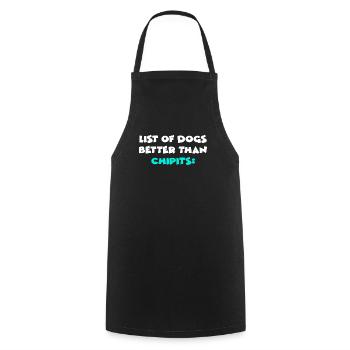 Chipits - Tablier de cuisine - noir - Devant - AI Model Male 185 dark (185cm)