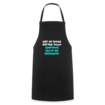 Griffons Fauve de Bretagne - Cooking Apron - black - Front - AI Model Male 185 dark (185cm)