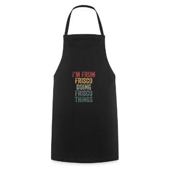 Frisco things city - Kochschürze - Schwarz - Vorne - AI Model Male 185 dark (185cm)