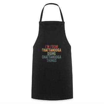 Chattanooga things city - Cooking Apron - black - Front - AI Model Male 185 dark (185cm)