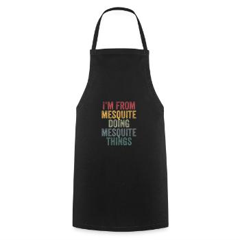 Mesquite things city - Kochschürze - Schwarz - Vorne - AI Model Male 185 dark (185cm)