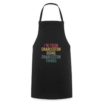 Charleston things city - Kochschürze - Schwarz - Vorne - AI Model Male 185 dark (185cm)