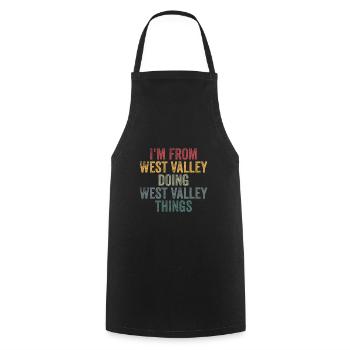 West Valley choses ville - Tablier de cuisine - noir - Devant - AI Model Male 185 dark (185cm)
