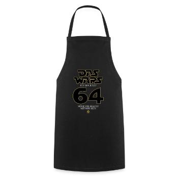 Ça y est, j’ai maintenant 64 ans - Tablier de cuisine - noir - Devant - AI Model Male 185 dark (185cm)